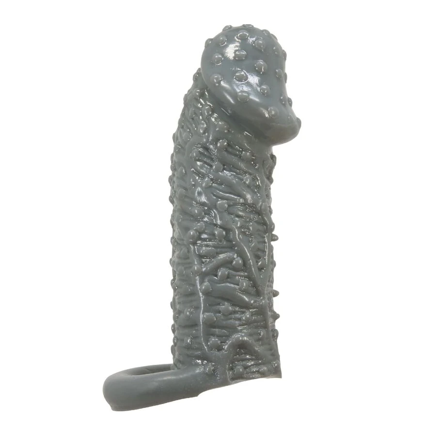 PRETTY LOVE - MODELLO REALISTICO DI INGRANDIMENTO E MANICA DI RITARDO PER IL PENE 2 GRIGIO